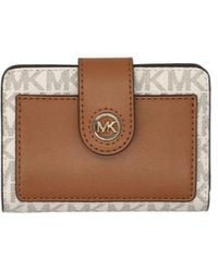 MICHAEL Michael Kors - Logo Plaque Bi-Fold Wallet - Lyst