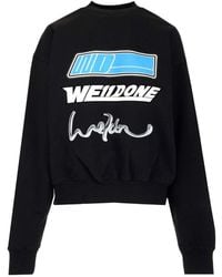 we11done - Round Collar Long Sleeve Sweater - Lyst
