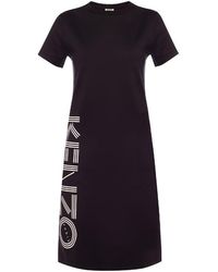 KENZO - Logo Printed Dress - Lyst