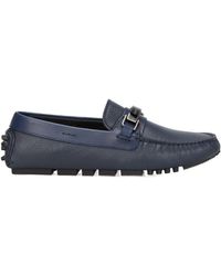 Emporio Armani - Logo-Plaque Slip-On Driving Shoes - Lyst