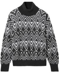 Varley - Ida Fair Isle Knitted Turtleneck Sweater - Lyst