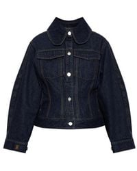 By Malene Birger - Villies Contrast-Stitch Denim Jacket - Lyst