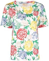 Ferragamo - Floral Print T-Shirt - Lyst