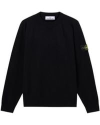 Stone Island - Logo Patch Crewneck Sweater - Lyst