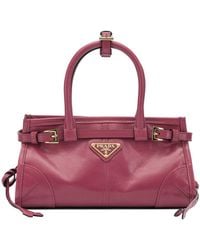 Prada - Bonnie Logo Plaque Mini Tote Bag - Lyst