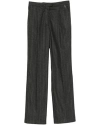 Herno - Pinstripe-Pattern Pleated Tailored Trousers - Lyst