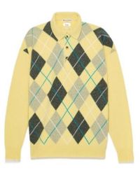JW Anderson - Jw Anderson X Pringle Argyle Polo Top - Lyst