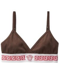 Versace - Ribbed Jersey Bralette - Lyst