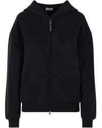 Brunello Cucinelli - French Terry Zipper Hoodie - Lyst