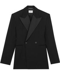Saint Laurent - Double-Breasted Long-Sleeved Jacket - Lyst