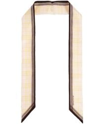 Jil Sander - Plaid-Patter Silk Scarf - Lyst