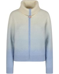 CASABLANCA - Zippered Long-Sleeve Sweater - Lyst