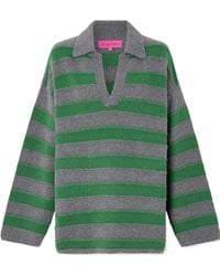 The Elder Statesman - Dume Striped Cashmere Polo Sweater - Lyst