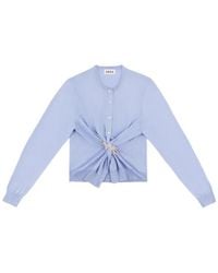 Area - Crystal-Knot Cardigan - Lyst