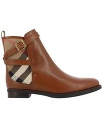 Burberry - Logo Short Boots - Lyst