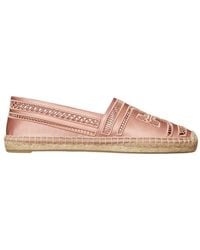 Tory Burch - Cutout Logo Espadrilles - Lyst