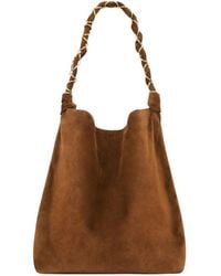 Saint Laurent - Braided-Handle Shoulder Bag - Lyst