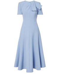 Roland Mouret - Bow-Detail Crêpe Cocktail Dress - Lyst