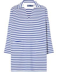 Polo Ralph Lauren - Striped Cotton-Jersey Mini Dress - Lyst