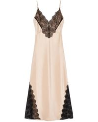 Anine Bing - Lace Trim Slip Dress - Lyst