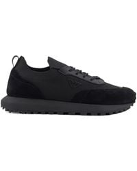 Emporio Armani - Logo Patch Sneakers - Lyst
