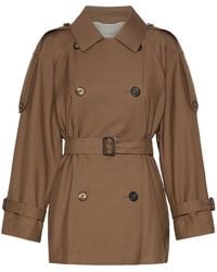 Max Mara - Double-Breasted Belted Coat - Lyst