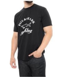 Paul & Shark - T-Shirt With Round Neck And Short Sleeves - Lyst