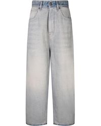 Balenciaga - Logo Patch Oversized Jeans - Lyst