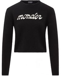 Moncler - Logo Detailed Crewneck Jumper - Lyst
