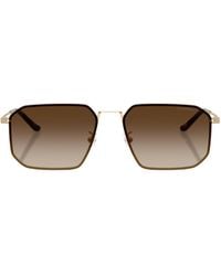 Emporio Armani - Geometric Frame Sunglasses - Lyst