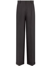 Dior - Belt Loop Wool Wide-Leg Pants - Lyst