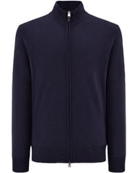 Canali - Zip-Up Mock-Neck Knitted Sweater - Lyst