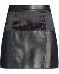 MM6 by Maison Margiela - Solidcolor Zip Leather Skirt - Lyst