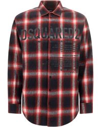 DSquared² - Drop Shoulder Flannel Shirt - Lyst