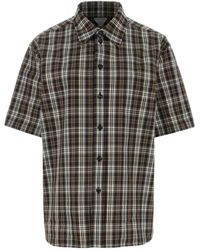 Bottega Veneta - Short-Sleeved Checked Shirt - Lyst