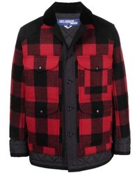 Junya Watanabe - Checked Press-Stud Shirt Jacket - Lyst