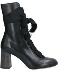 Chloé - Fashionable Solid Color Round Toe Leather Boots - Lyst