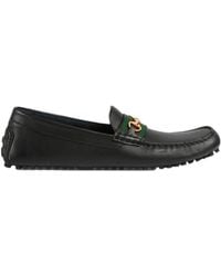 Gucci - Logo Web Driver Loafers - Lyst