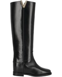 Via Roma 15 - Round-Toe Tall Boots - Lyst