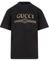 Gucci - Cotton Jersey And Silk T-Shirt With Print - Lyst