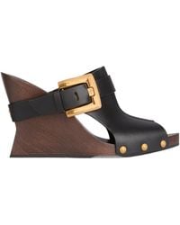 Balmain - Anthem Buckled Heeled Sandals - Lyst