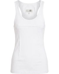 MM6 by Maison Margiela - Solid-Colored Sleeveless T-Shirt - Lyst