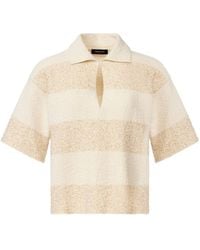 Fabiana Filippi - Sequin-Embellished Striped Knitted Polo Top - Lyst