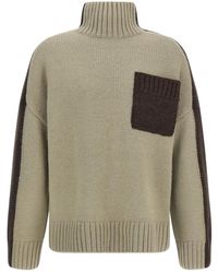 JW Anderson - Jw Anderson Panelled High-Neck Long-Sleeved Jumper - Lyst