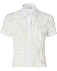 Fendi - Knit Short-Sleeve Shirt - Lyst