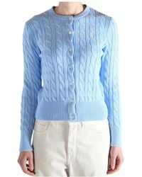 Polo Ralph Lauren - Slim Cable-Knit Cardigan - Lyst