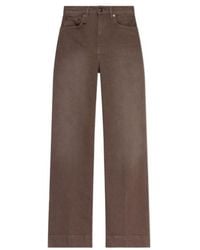 R13 - Leather-Patch Cotton Jeans - Lyst