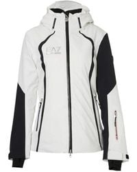 EA7 - Logo Hooded Casual Jacket - Lyst