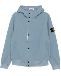 Stone Island - Logo Patch Hooded Jacket - Lyst