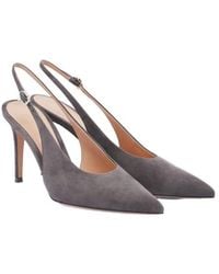 Gianvito Rossi - Solid Suede Slingback Pumps - Lyst